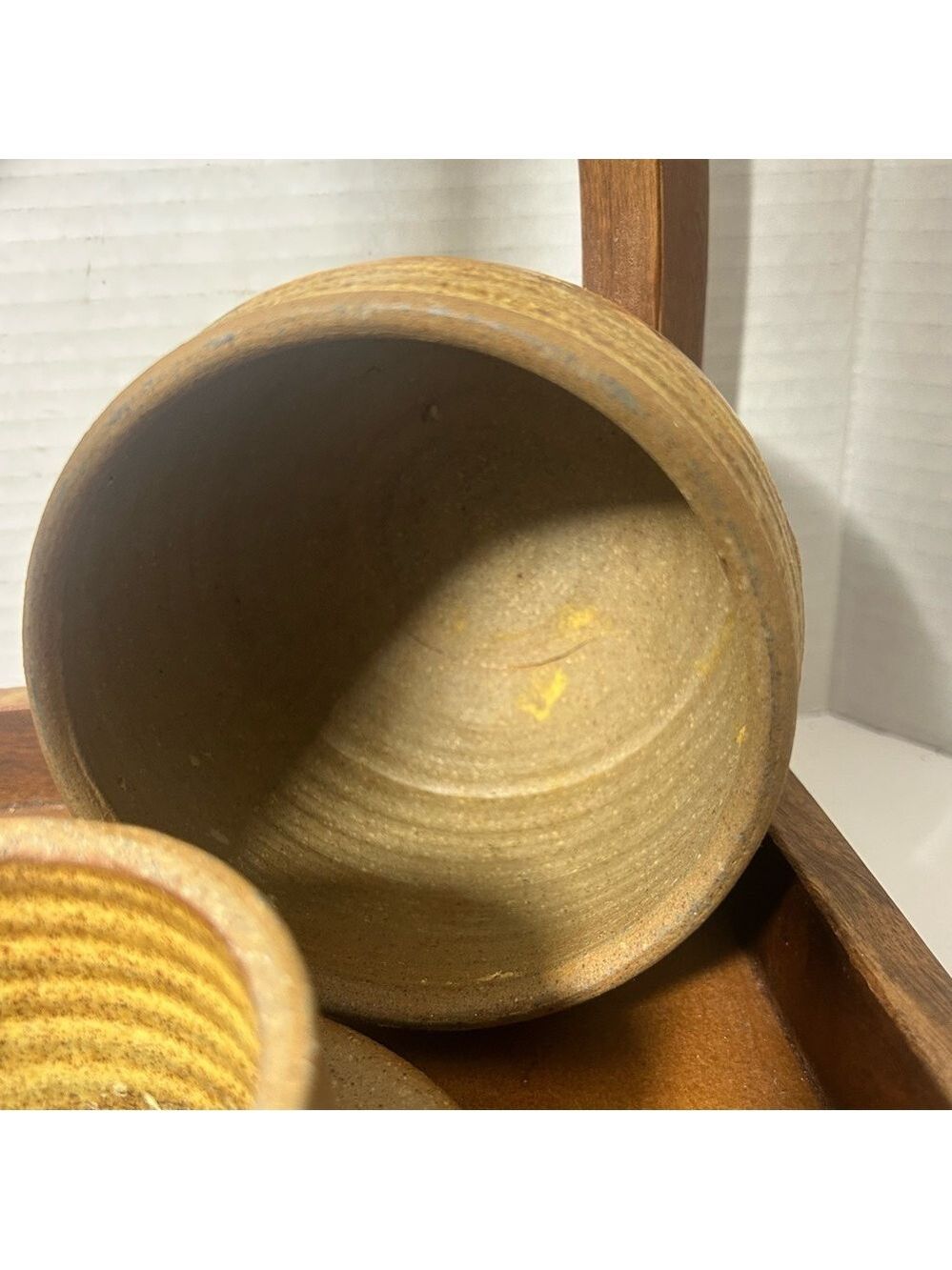 Studio Art Pottery Large Rustic Ceramic Butter Bell Saucer Signed by Artist - Picture 4 of 6